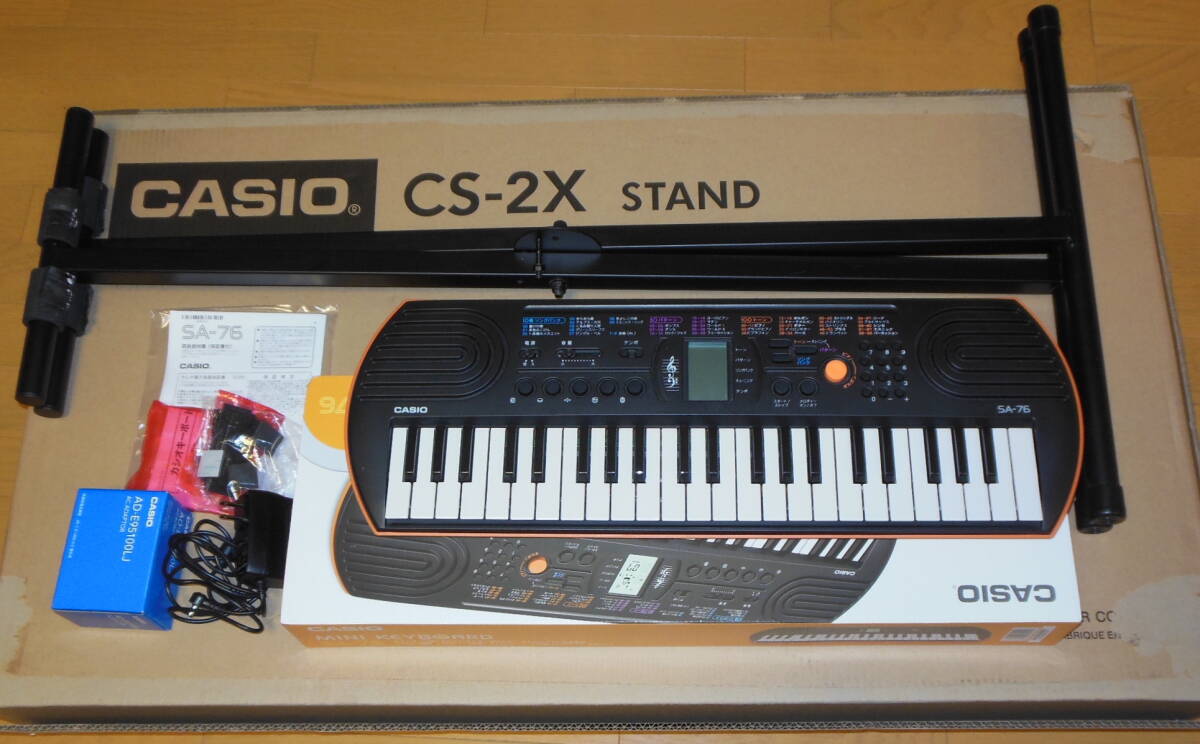  Casio CASIO Mini keyboard SA-76 44 key exclusive use stand CS-2X beautiful goods instructions equipped free shipping 