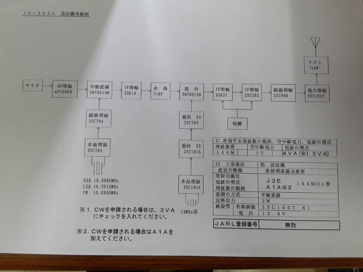 【レストアにいかが】 ICOM IC-202A 2mSSB/CW 3W 【中古・通電確認品】_画像8