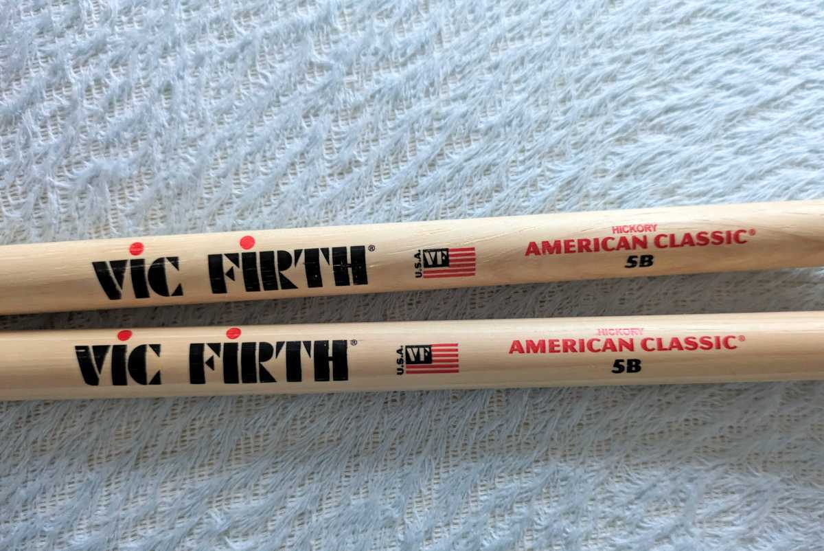 即決・送料込み！Pearl/ドラムスティック7HC(ヒッコリー) ＆ VIC FIRTH American classic 5B(ヒッコリー)の2本セット_画像4