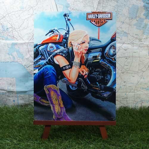 『1年保証』 新品★インテリア雑貨★【ブリキ看板】Harley-Davidson/ハーレーダビッドソン Finishing Touch -Nostalgic- 看板