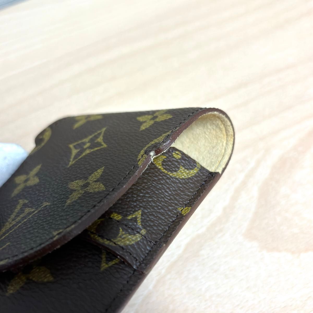 【美品】 LOUIS VUITTON ルイヴィトン モノグラム エテュイ リュネット ラバ メガネケース 眼鏡ケース ペンケース