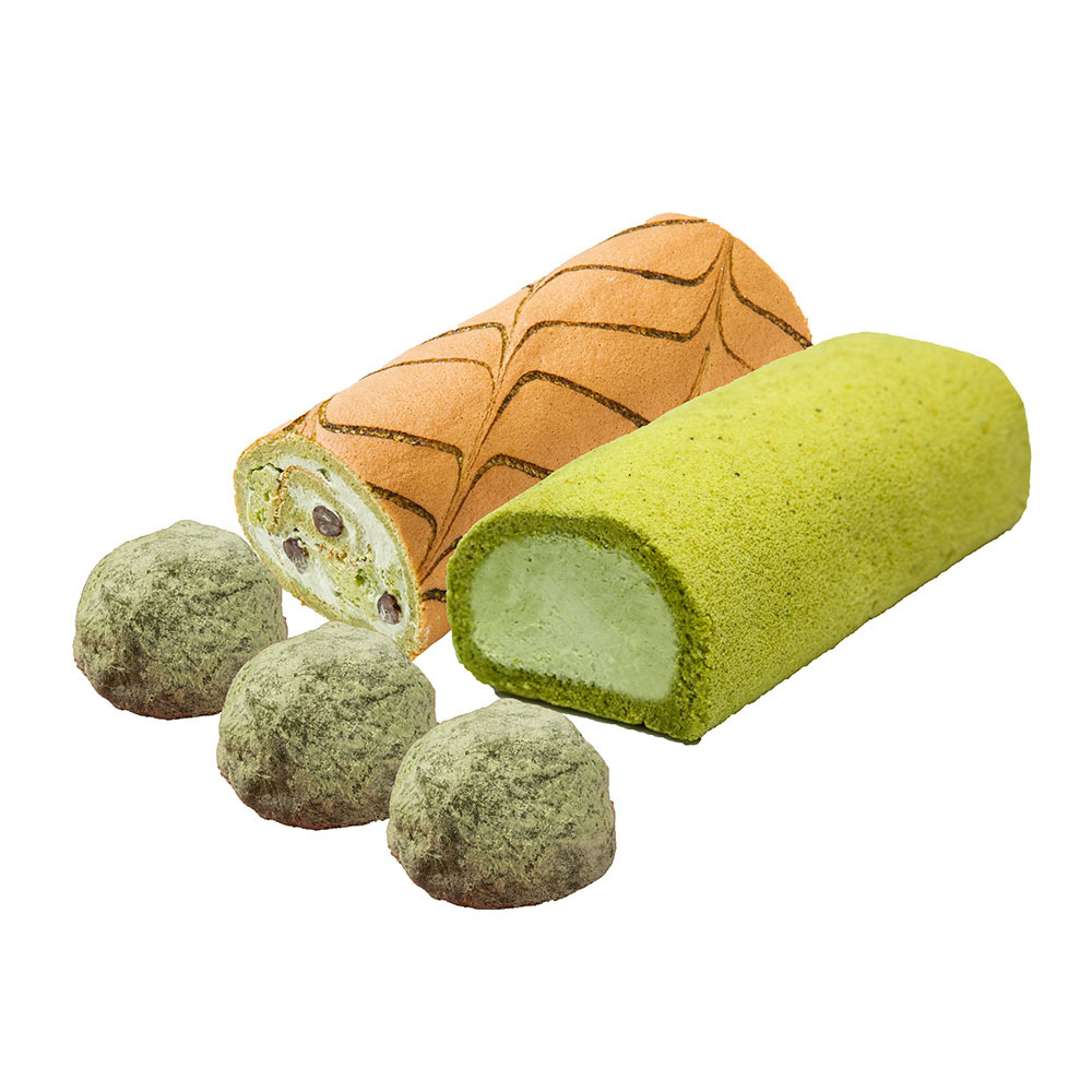  new .. powdered green tea sweets meal . comparing set 