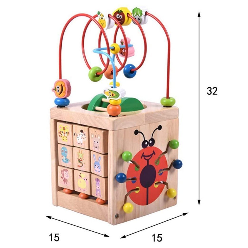 知育玩具 積み木 立体パズル 珠算 数字 早期開発 マッチング ビーズコースター ルーピング アクティビティキューブ