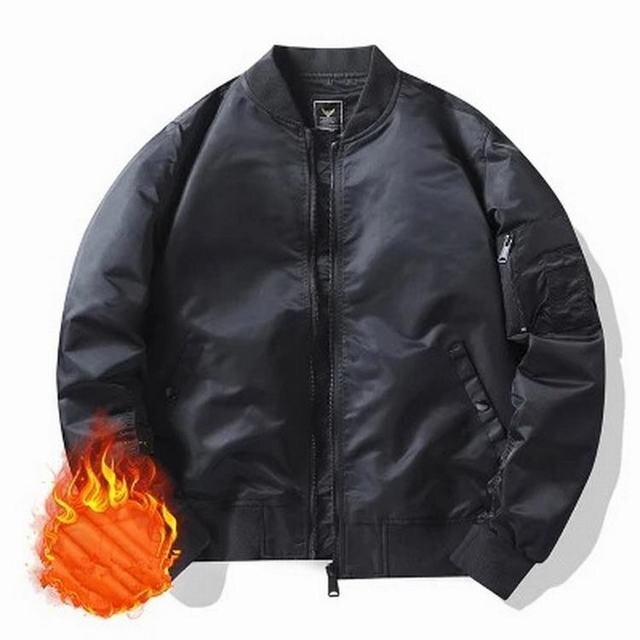ミリタリージャケット メンズ ma-1 フライトジャケット ジャケット はおり 防寒 薄手 厚手 秋冬 ブラック M_画像1