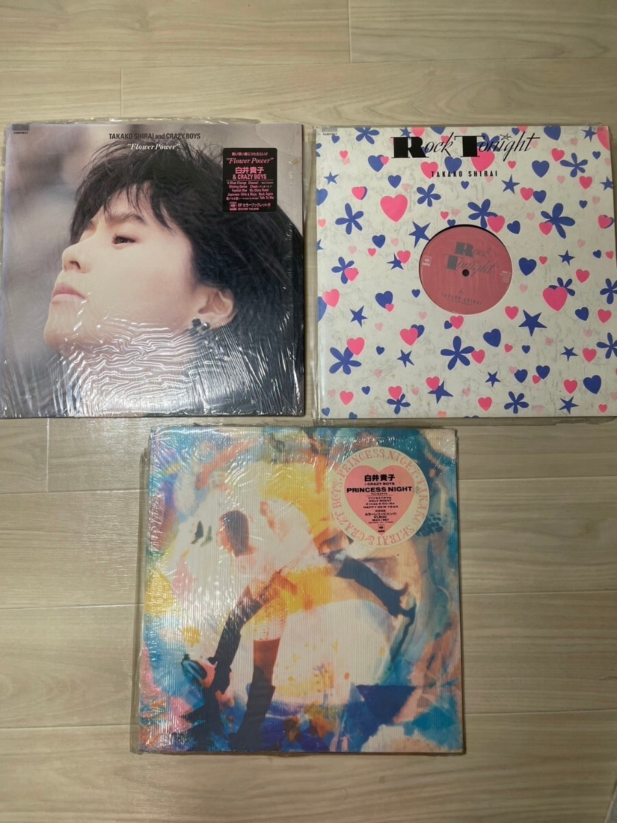 白井貴子　ALBUM　Flower Power/RockTonight/PRINCESS NIGHT LP レコード_画像1