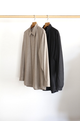 AURALEE WOOL FULLING FLANNEL CLOTH SHIRTS_画像2