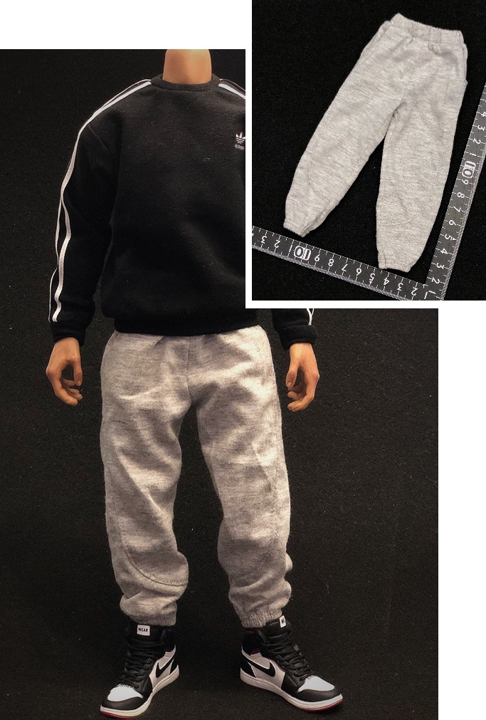  postage 84 jpy ) 1/6 gray ) sweat pants man clothes ( inspection DAMTOYS easy&simple DID VERYCOOL TBleague phicen figure 