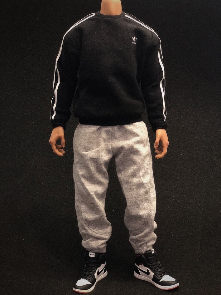  postage 84 jpy ) 1/6 gray ) sweat pants man clothes ( inspection DAMTOYS easy&simple DID VERYCOOL TBleague phicen figure 