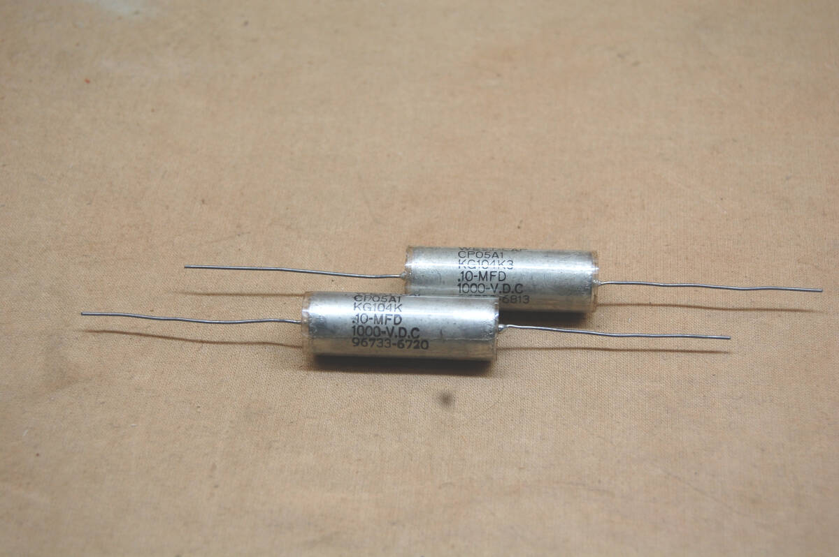 WEST-CAP 0.1MF/1000VDC Harmetically Sealed In-Oil Paper Capacitors NOS 2pcs._画像3