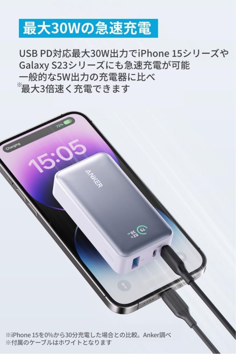 ★新品未開Anker 533 Power Bank  30W モバイルバッテリー★ 