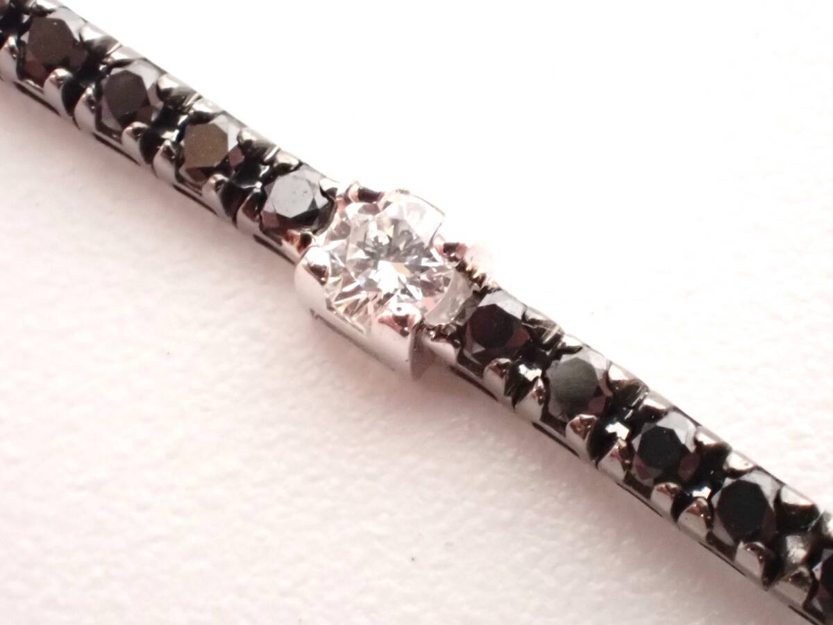 低価格で大人気の DAMIANI(ダミアーニ) ノッテディサンロレンツォダイヤブレスレット ホワイトゴールド ブラックダイヤ 5.8g K18WG その他