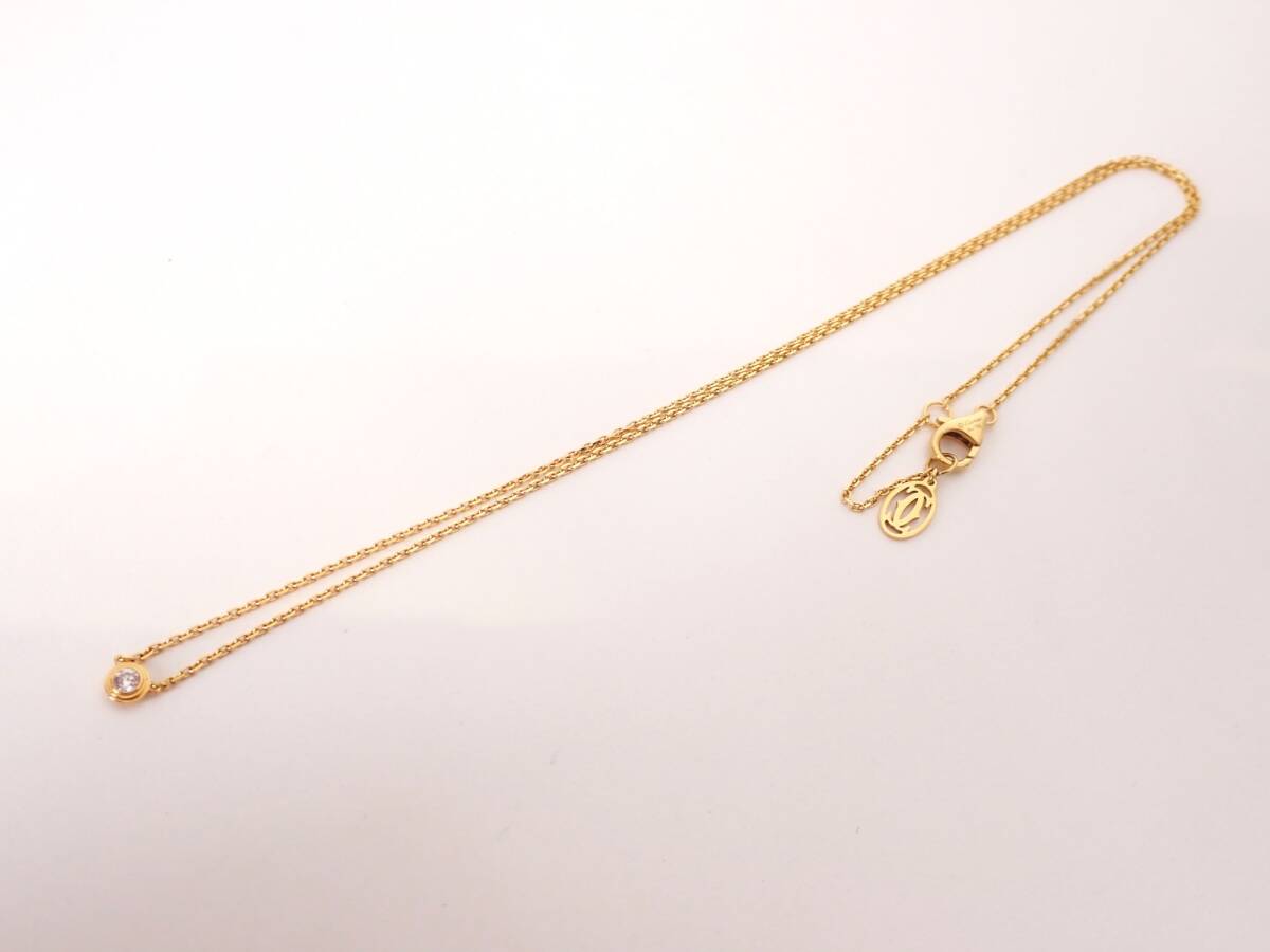  regular price 18 ten thousand jpy beautiful goods Cartier( Cartier )tia man reje necklace dam -ruK18YG 18 gold 2.2g