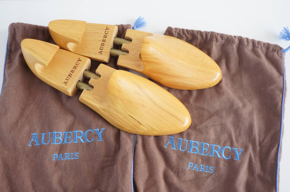  almost unused *AUBERCY/o- bell si-*7.5* Ise city ./ISETAN special order * leather shoes / leather shoes * tea / Brown * shoe tree / storage bag attaching 