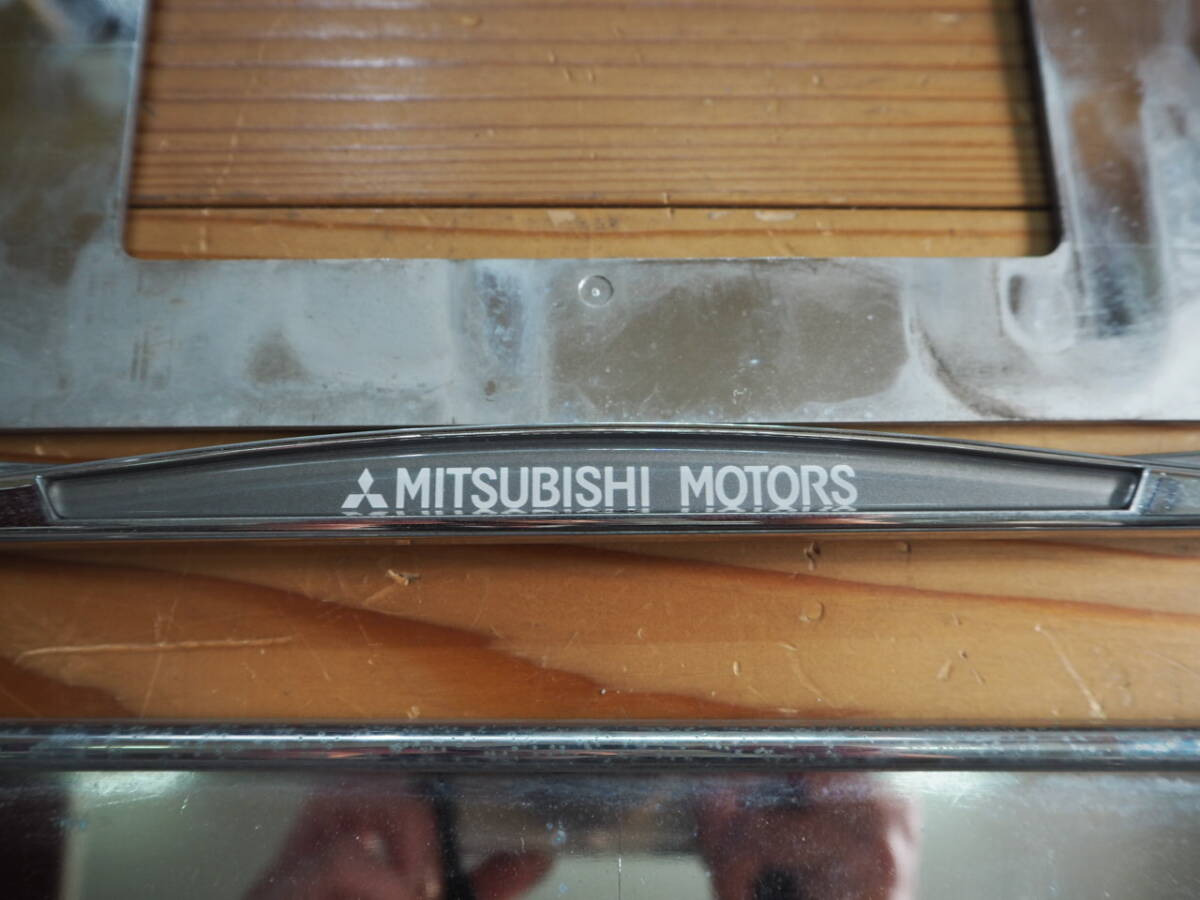 ★三菱モータース MITSUBISHI MOTORS ナンバーフレーム ナンバー枠 2枚セット★の画像3