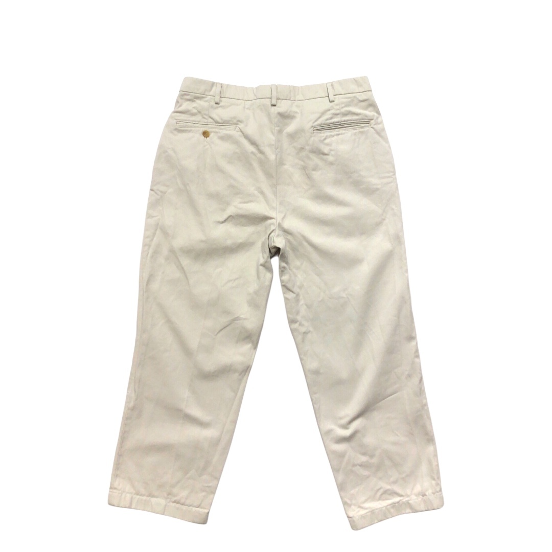 USA made BARRY BRICKEN Bally yellowtail  ticket 7933-55 chinos trousers bottoms two tuck 34 light gray 