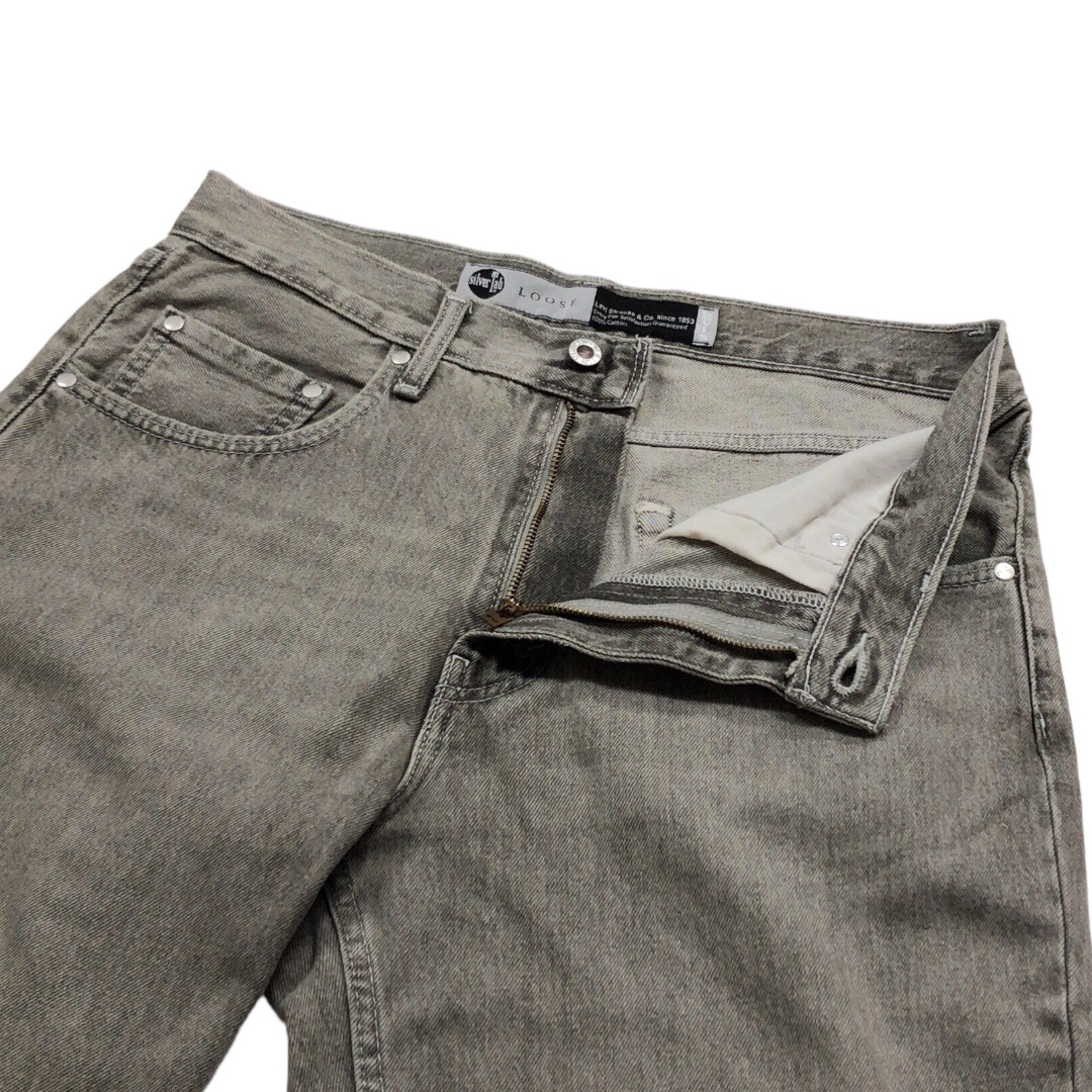 Levi's リーバイス SILVERTAB LOOSE シルバータブ 復刻 デニム ジーンズ パンツ テーパード W32 L30 ライトグレー A3421-0006_画像5