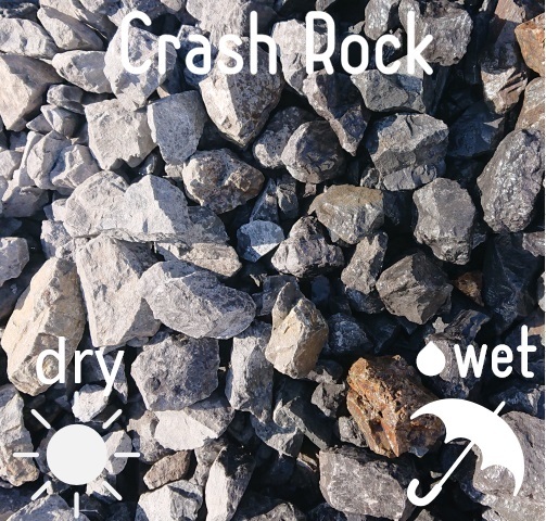 クラッシュロック ブラック 20Kg 50mm-150mm 割栗石 伊勢志摩砕石 crash rock 青砕石 ロックガーデン ドライガーデン 鉢植え 化粧石 庭石の画像2