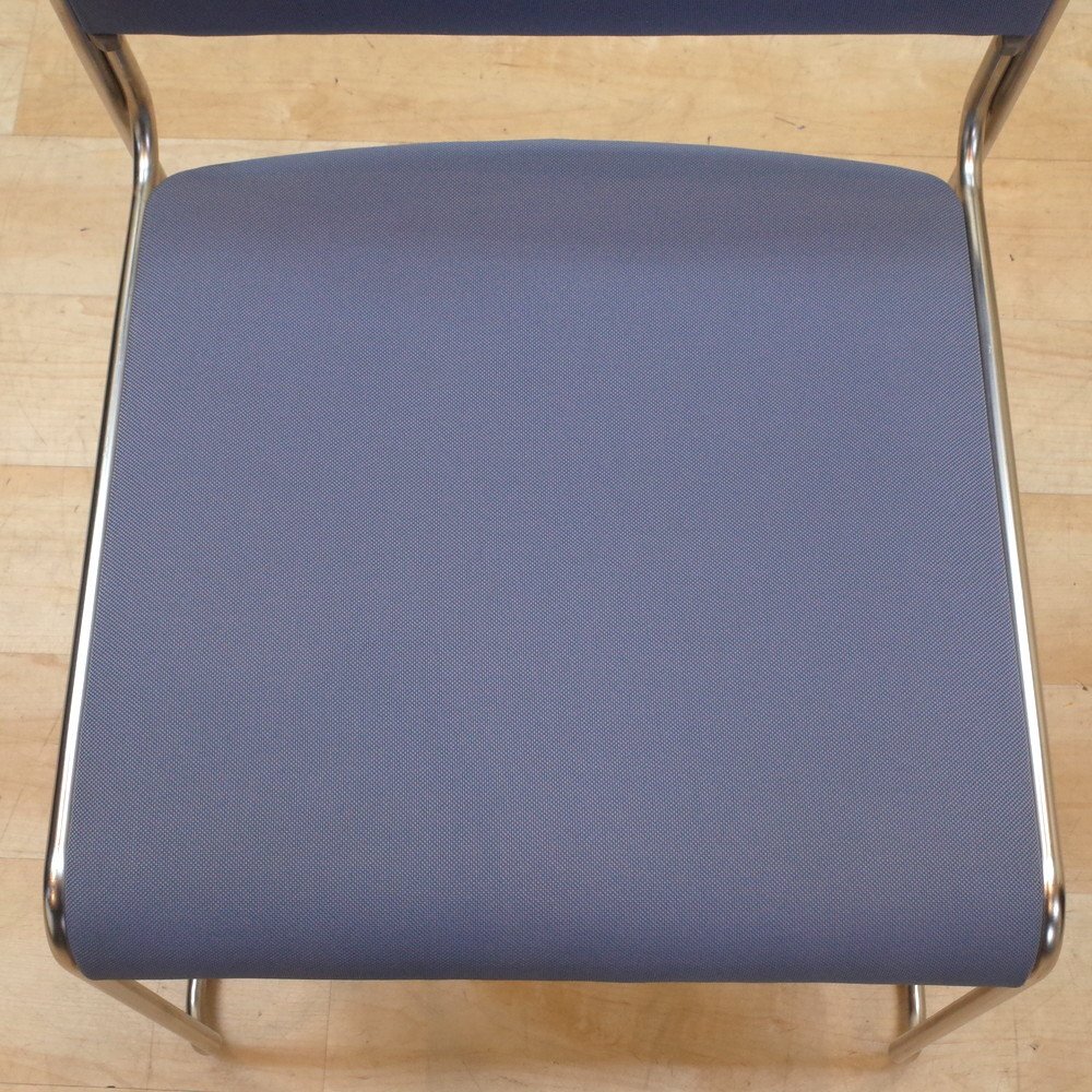 UCHIDA 内田洋行 ミーティングチェア サックスブルー スタッキングチェア 会議椅子 セミナー 講習会 多目的 KK10948 中古オフィス家具の画像4