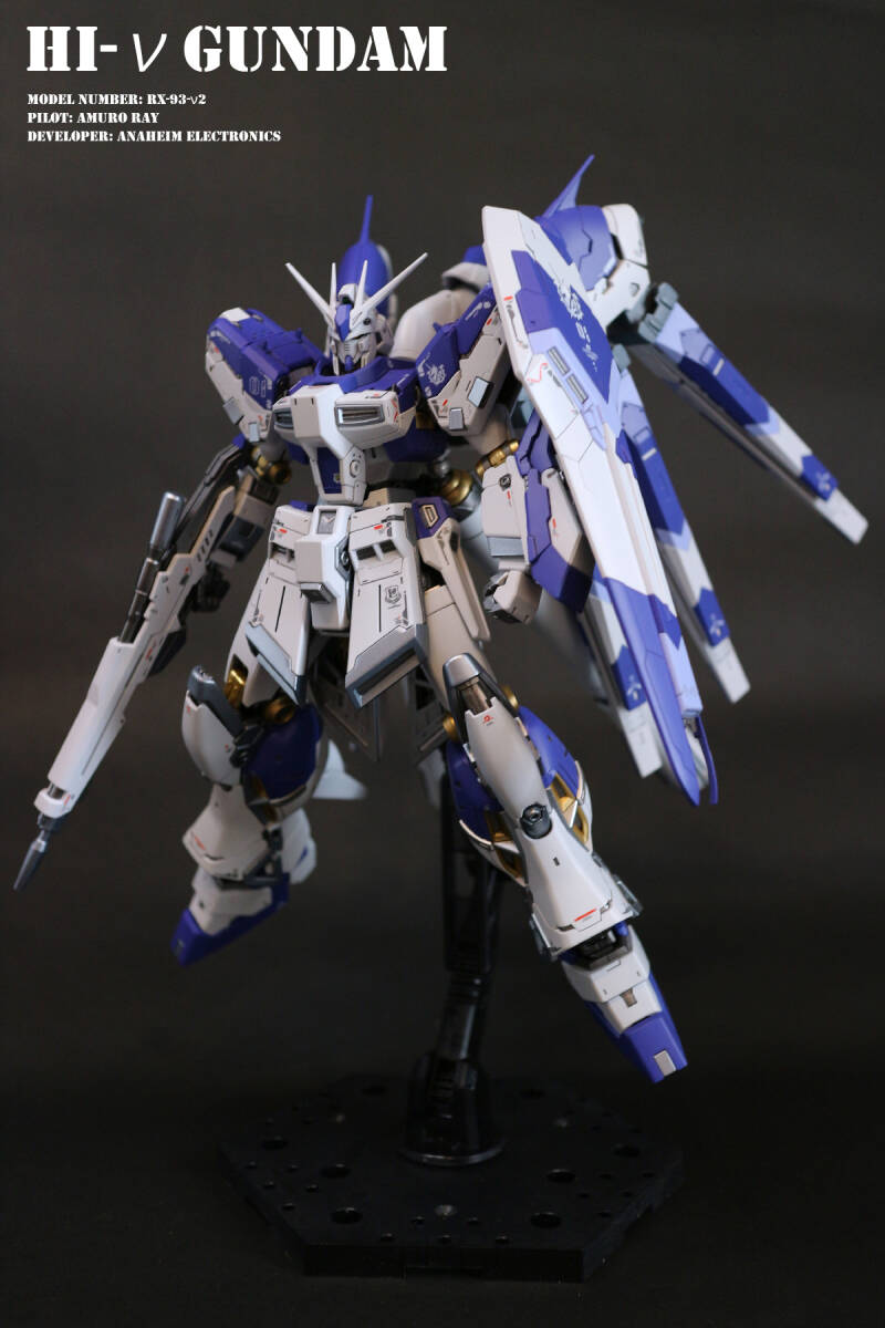 ★RG 1/144 RX-93-ν2 Hi-νガンダム 塗装改造完成品の画像1