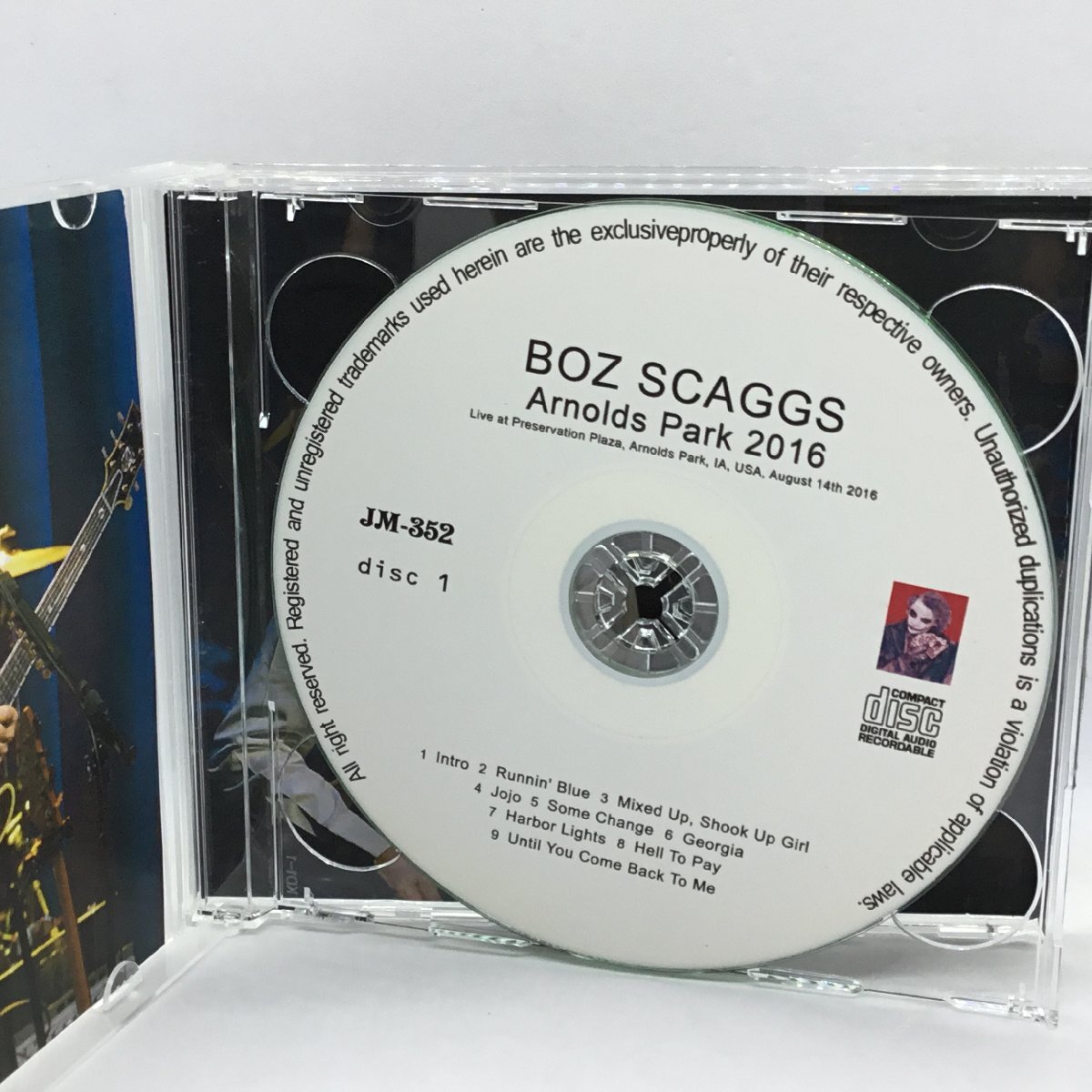 CD-R ◇ BOZ SCAGGS / ARNOLDS PARK 2016 (2CD-R) JM-352 LIVE AT PRESERVATION PLAZA IA 2016_画像3