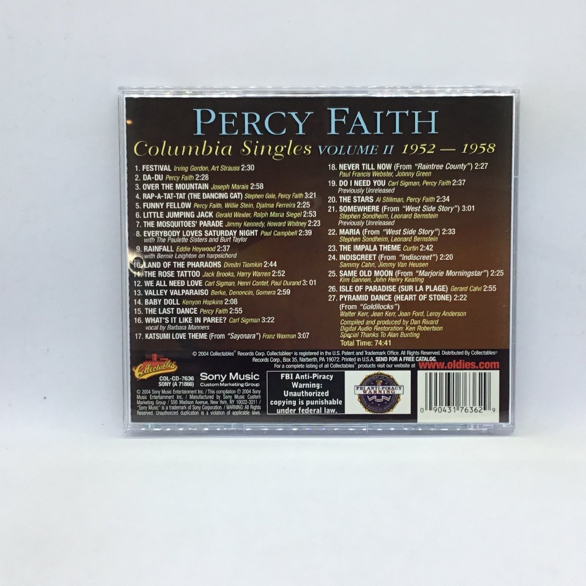 Percy Faith パーシー・フェイス / Columbia Singles Volume 2: '52-58 (CD) COL7636の画像2