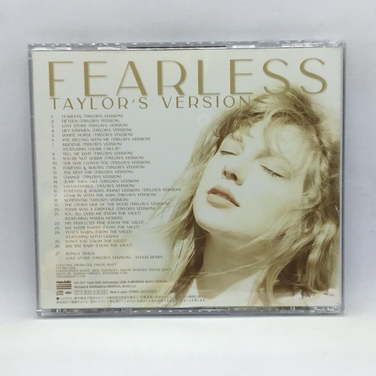 テイラー・スウィフト/フィアレス テイラーズ・ヴァージョン (2CD) UICU 1328/9 TAYLOR SWIFTの画像2