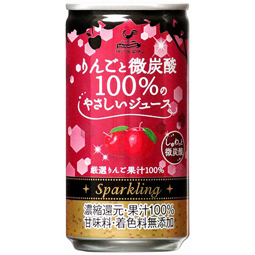 りんごと微炭酸 100%のやさしいジュース 185ml×20缶 神戸居留地 りんごジュース アップルジュース 富永貿易 サイダー_画像4