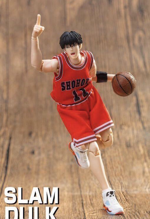 【即納】スラムダンク 1/10 可動フィギュア 流川楓 湘北高校 赤ユニフォーム 11号SLAMDUNK ACTION FIGURE非s.h.figuarts figmaコレクションの画像1