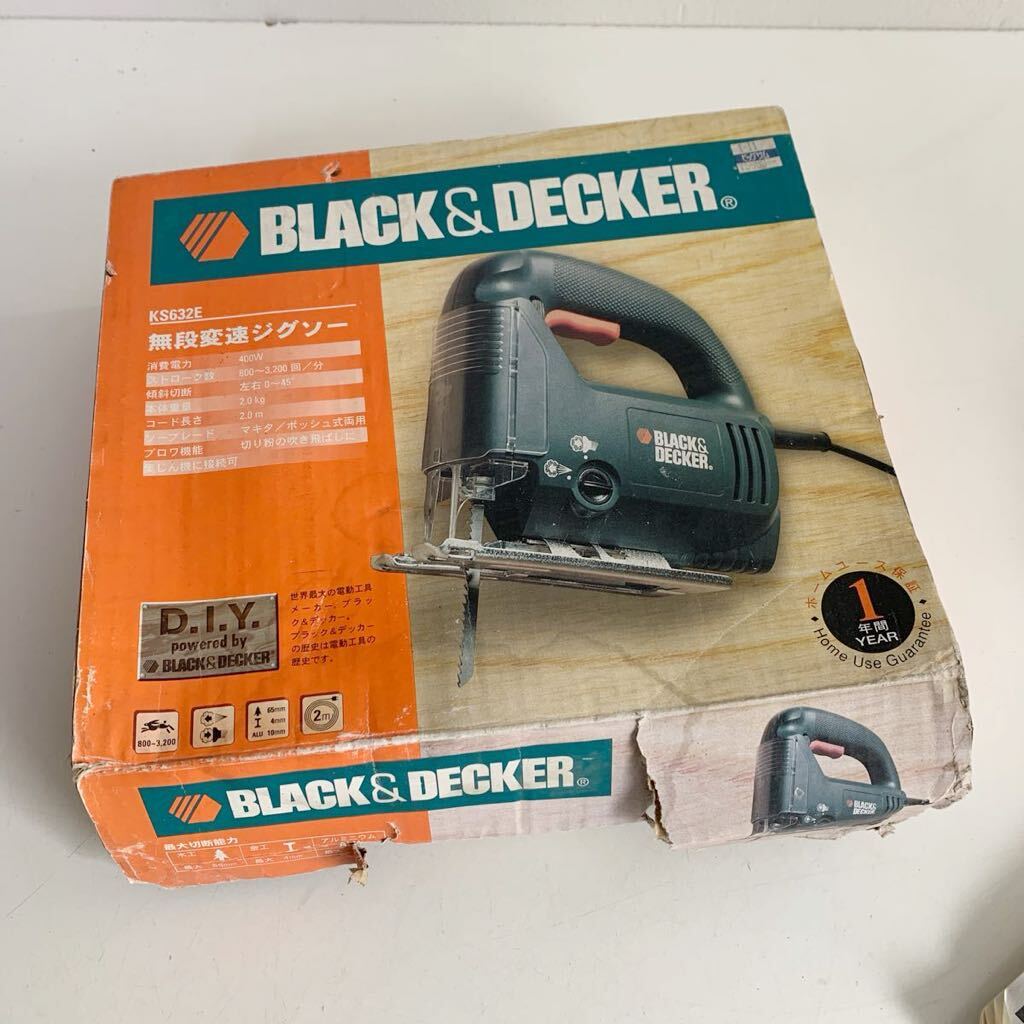 BLACK&DECKER ブラック&デッカー KS632E ジグソー 切断機 工具 電動工具 木工 DIY 説明書 箱付き 動作確認済み_画像7