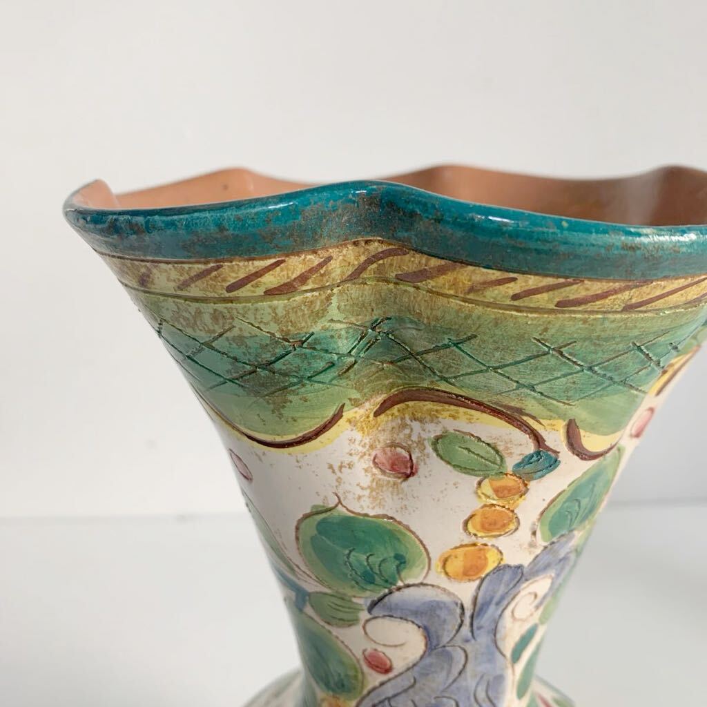 Yahoo!オークション - DIPINTO A MANO イタリア 陶器 花器 花瓶 Yahoo!オークション - DIPINTO A MANO イタリア 陶器 花器 花瓶