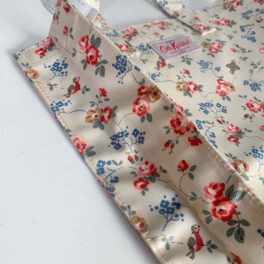 未使用品 Cath Kidston キャスキッドソン バッグ ブックバッグ トートバッグ ビニールコーティング 鳥 花柄_画像10