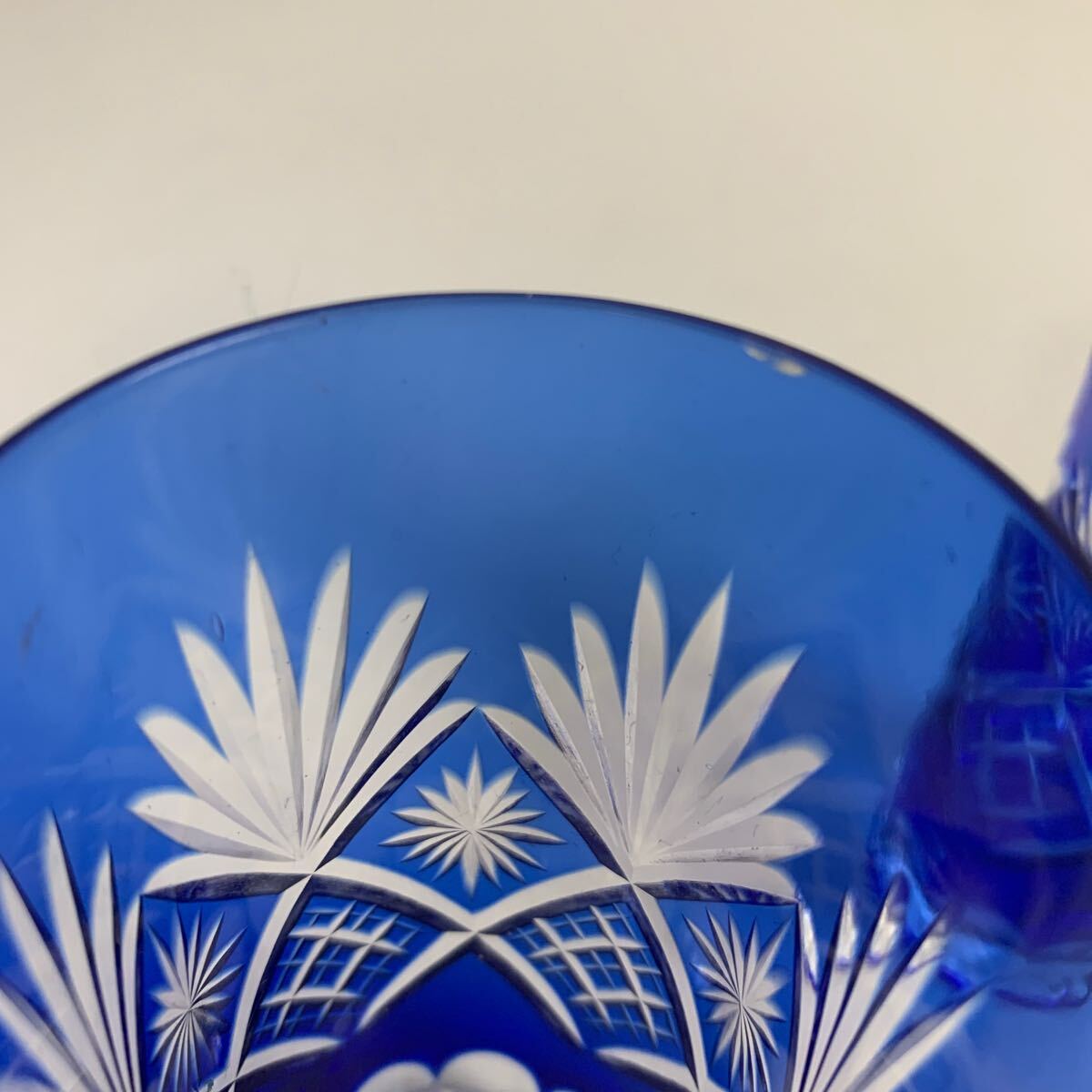 ガラス 切子 グラス コップ タンブラー 切子グラス 青 ブルー 工芸品 伝統工芸 ペア 2個セット まとめて 食器 キッチン インテリア_画像7