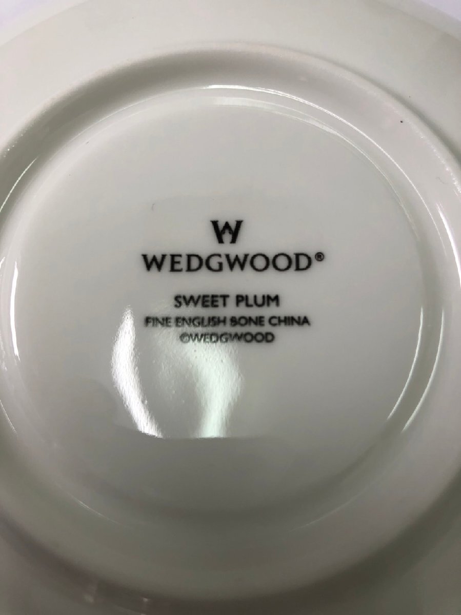 1円～【Wedgwoodウエッジウッド】【SWEET PLUMスウィートパルム】【花柄】カップ＆ソーサー 各2点セット 食器 インテリア コレクション_画像7