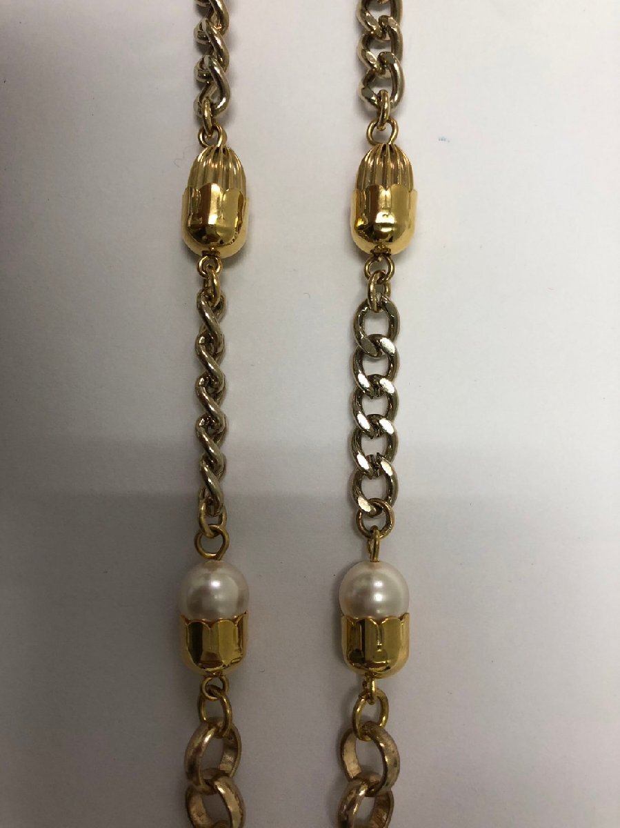 1円～【RUKAルカ】【アンティークパーツ ネックレス】ファッション コレクション ゴールド 樹脂 婦人 レディース パール 真珠の画像5