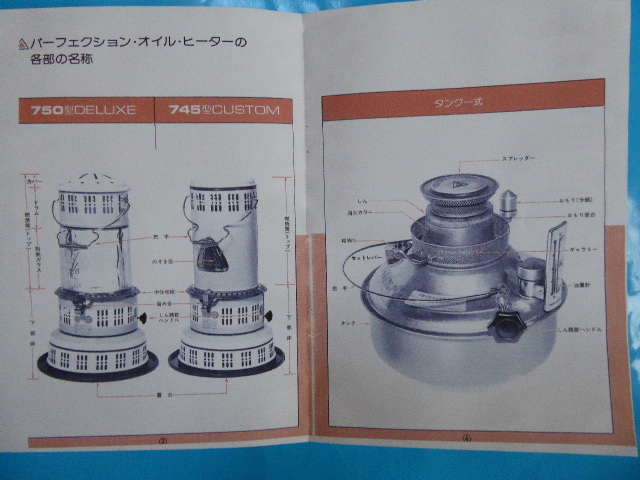 貴重！PERFECTION/パーフェクション745型 750型 石油ストーブ取扱説明書_画像2