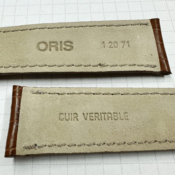 【未使用・長期在庫処分品】　ORIS/オリス　37　純正ストラップ/ベルト　茶クロコマット　20mm　12071_画像3