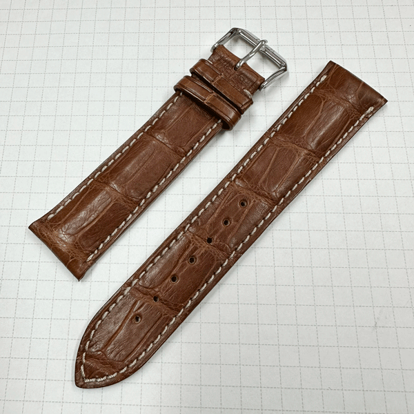 【未使用・長期在庫処分品】　ORIS/オリス　37　純正ストラップ/ベルト　茶クロコマット　20mm　12071_画像1