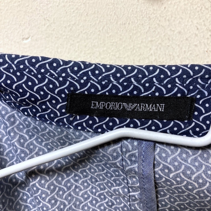 W240322I 超美品 EMPORIO ARMANI アルマーニ メンズ コットン ジャケット 検 ブルゾン レザー コート ニット ジャージ スエット ポロシャツの画像6