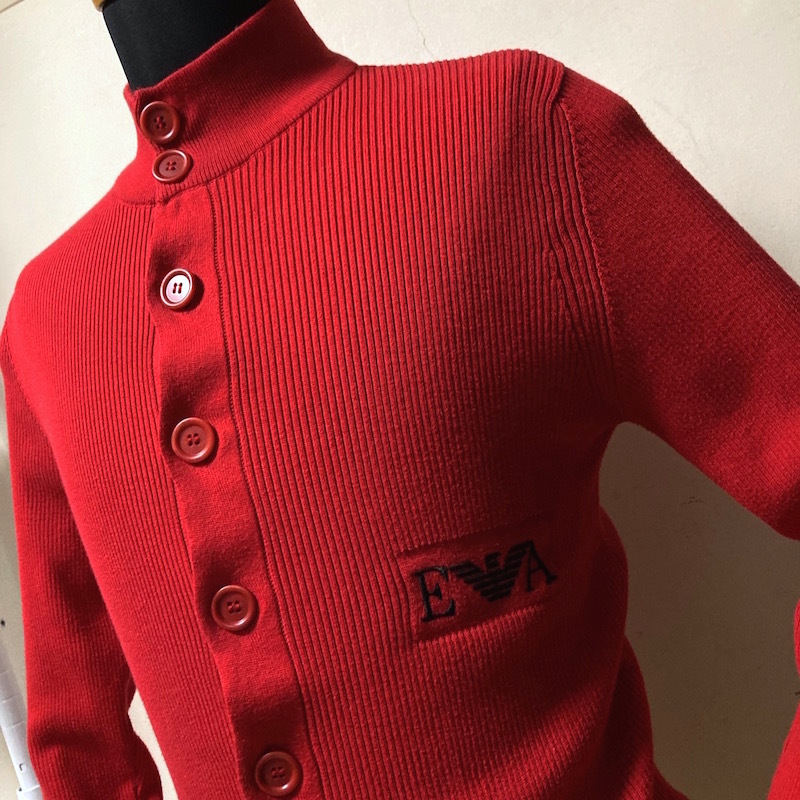 51Y240401E 超美品 EMPORIO ARMANI アルマーニ メンズ カーディガン ジャケット 検 ブルゾン コート ニットの画像5