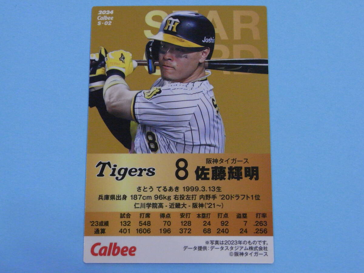 ★ 佐藤 輝明 (阪 神)2024プロ野球チップス第1弾 S-02スターカード★の画像2