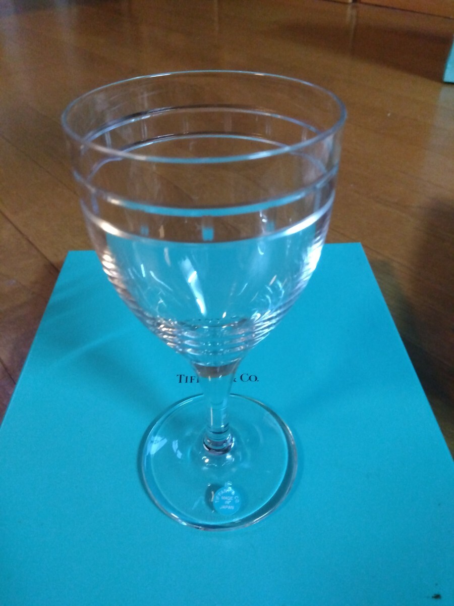【新品 未使用】TIFFANY&Co. ティファニー ペアワイングラス アトラス クリスタルガラスの画像2