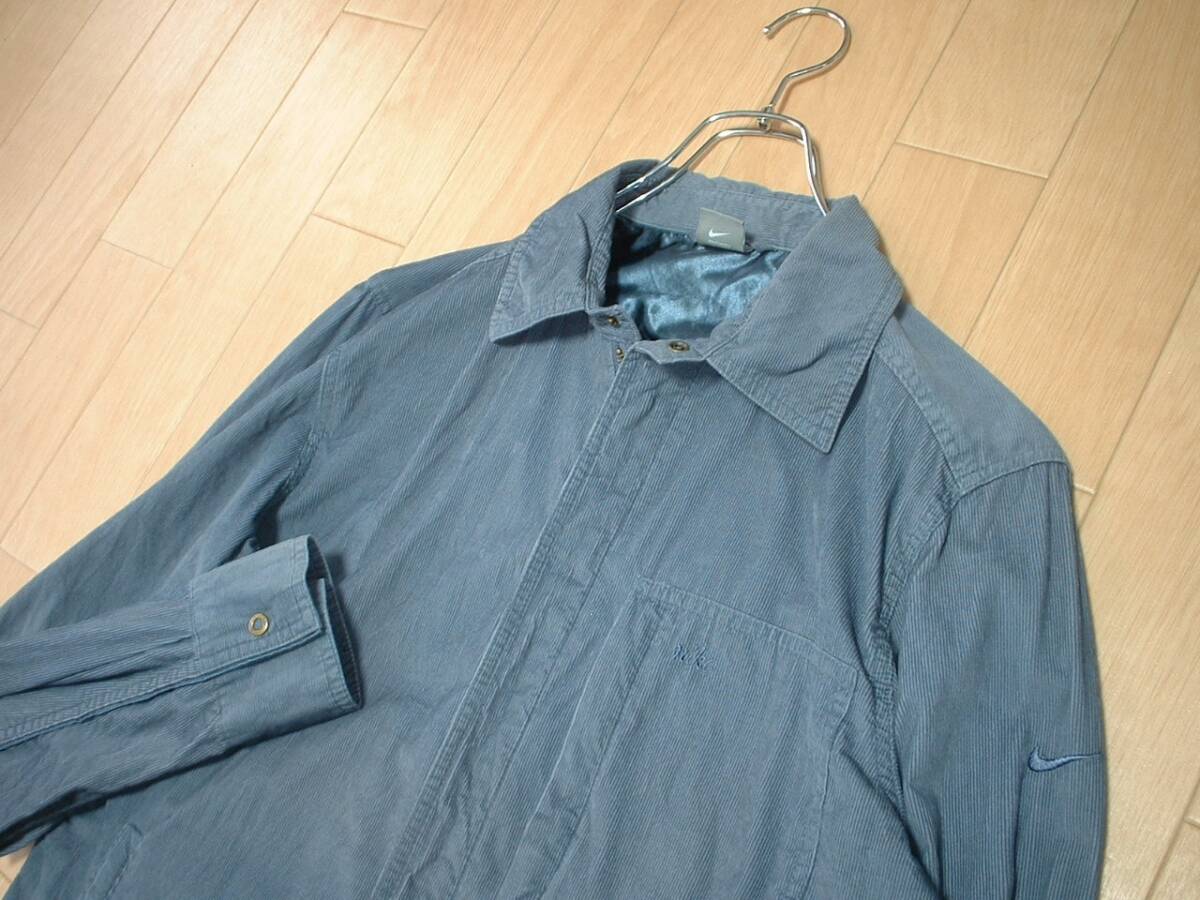 NIKEジップアップライトコーデュロイカバーオールLサックス正規ナイキエアCPOシャツジャケットアウトドアACGスウッシュスオッシュの画像5