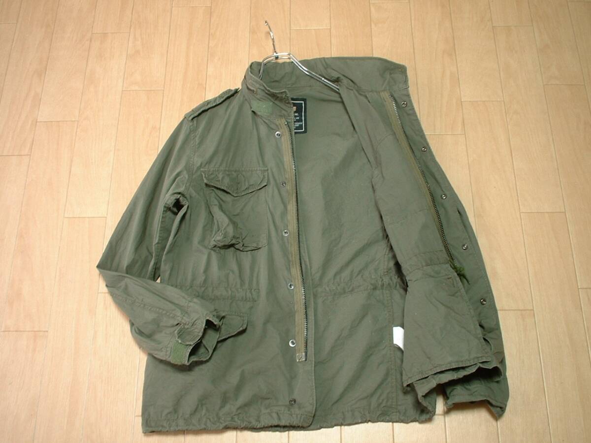 ALPHA INDUSTRIES.オリーブU.S.ARMYフィールドジャケットLジャングルファティーグ正規アルファM-65カバーオールAIR FORCEエアフォースMA-1の画像4