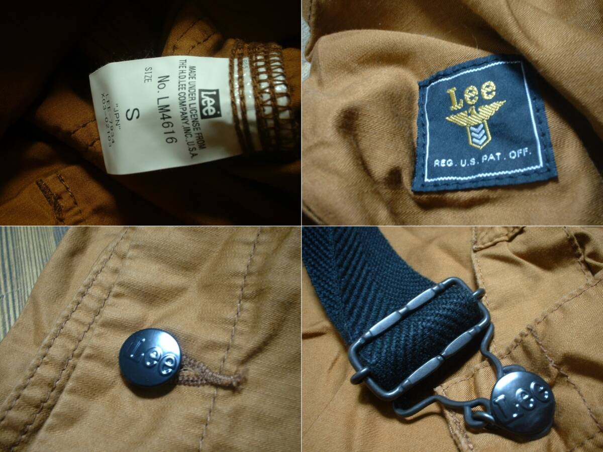 Leeミリタリーオーバーオール美品S(大きめ)クロップド正規LM4616リージーンズJEANSサロペットCOWBOYカウボーイRIDERS定価18,000円の画像3