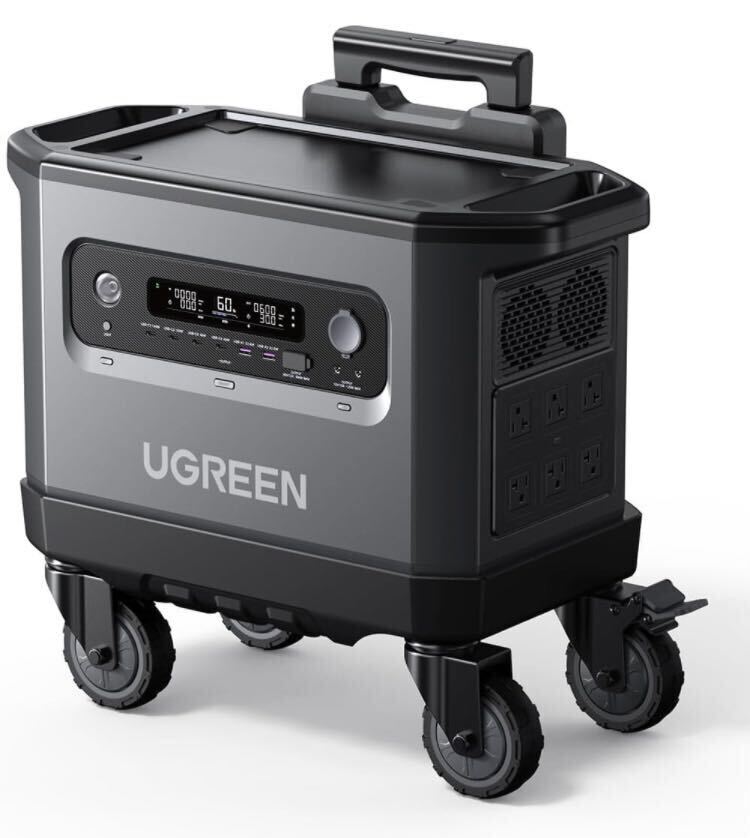 UGREEN portable power supply 2000W/2048Wh high capacity maximum 3000W output enhancing battery correspondence 10 year and more life span 