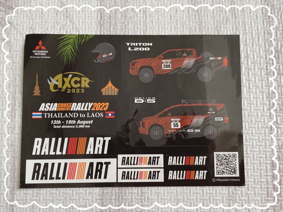 《新品未使用》三菱rally art  オートメッセ 2023 ステッカー