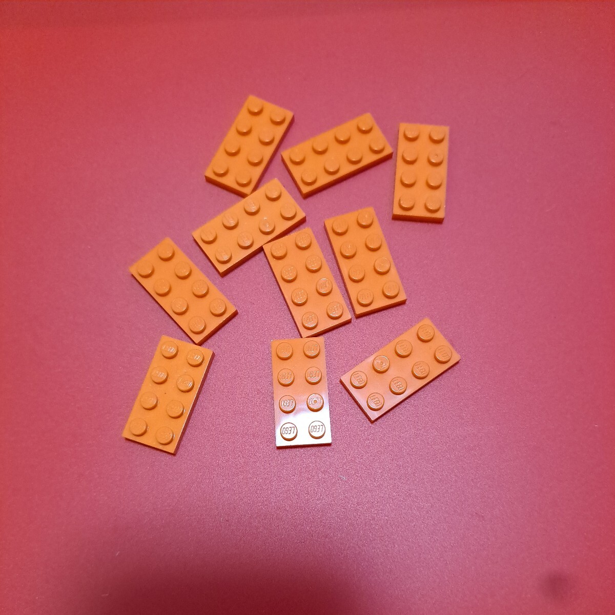 100円均一！LEGO正規品 2×4 プレート (オレンジ) 10個 パーツ ブロック レゴ_画像1
