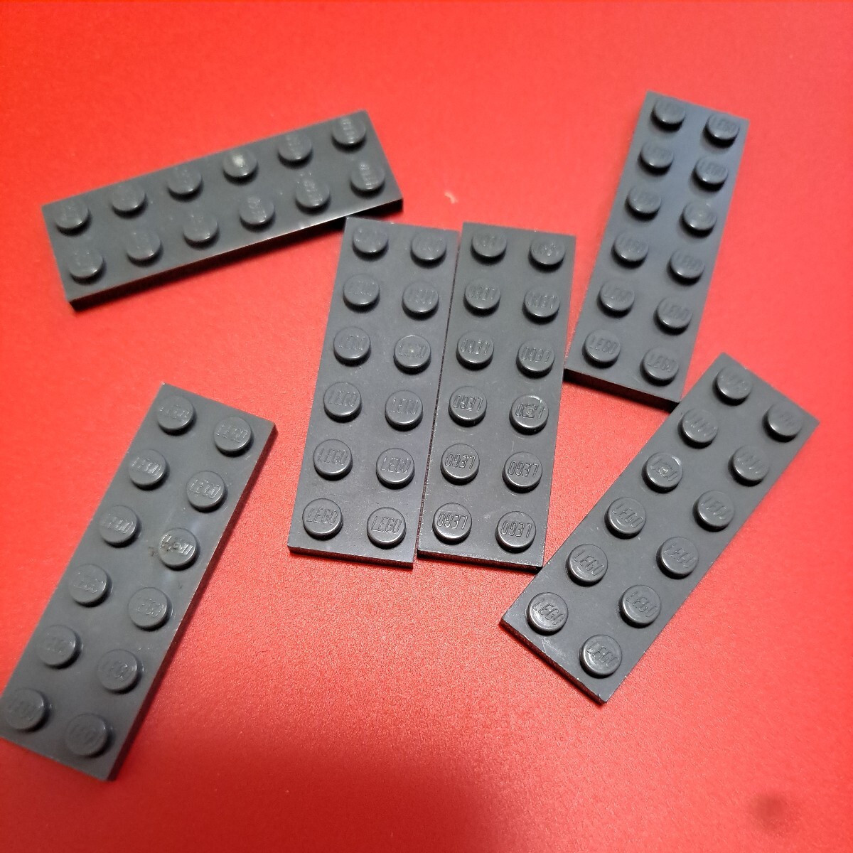 100円均一！LEGO正規品 2×6 プレート (ダークグレー) 6個 パーツ ブロック レゴ_画像1
