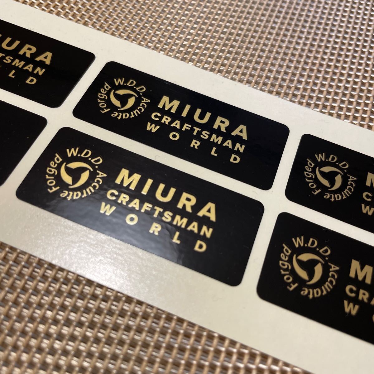 超レア 非売品 未使用 MIURA 三浦技研 アイアン用ラベル シール 6枚 ブラックの画像6