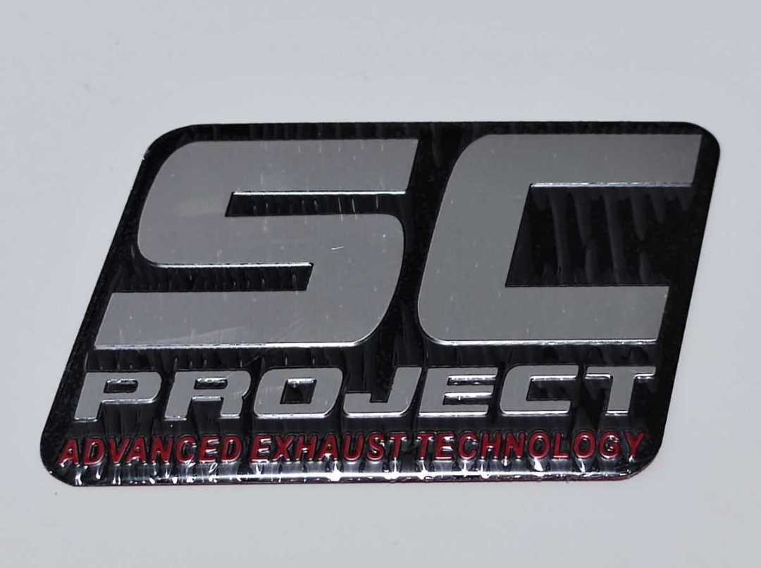 SC PROJECT 3D アルミステッカー  耐熱ステッカー バイク シール マフラーキズ隠しの画像1